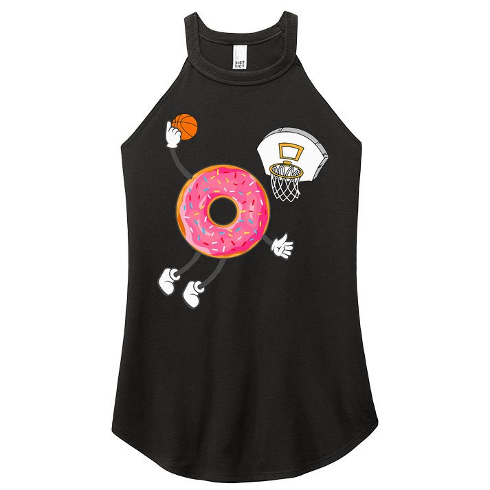 funny Dunking Donut Hole Food Champ Women's Perfect Tri Rocker Tank