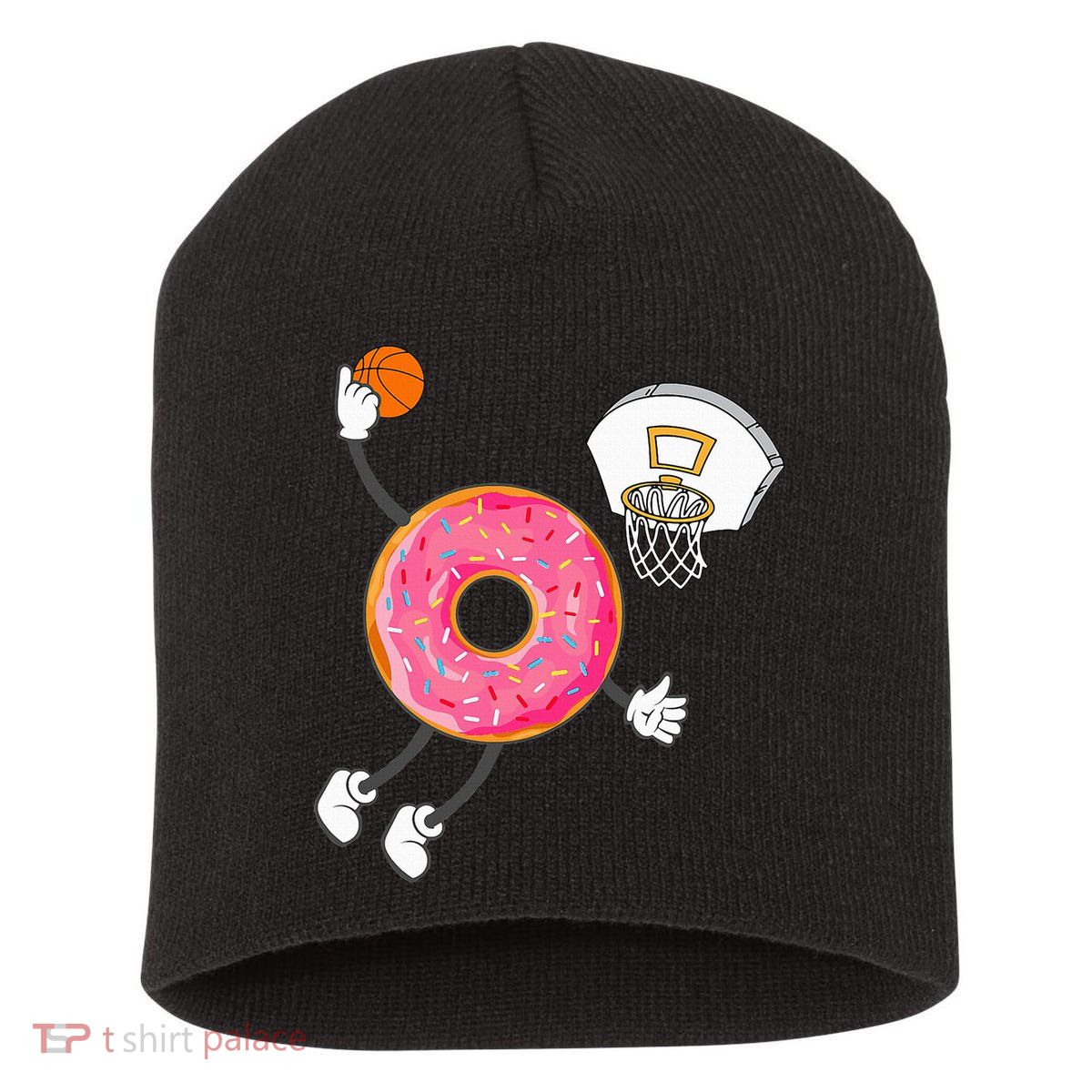 funny Dunking Donut Hole Food Champ Short Acrylic Beanie