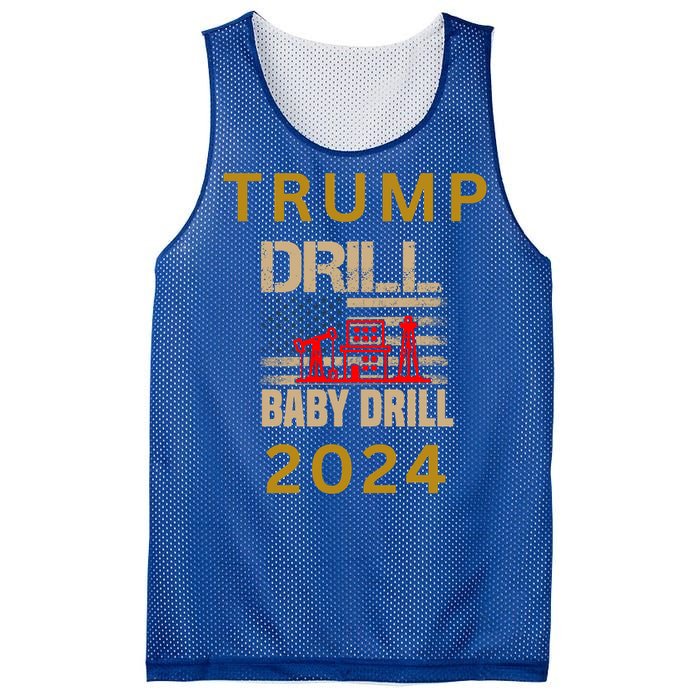 Funny Drill Drill Trump 2024 Gift Mesh Reversible Basketball Jersey Tank