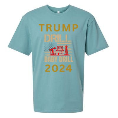 Funny Drill Drill Trump 2024 Gift Sueded Cloud Jersey T-Shirt