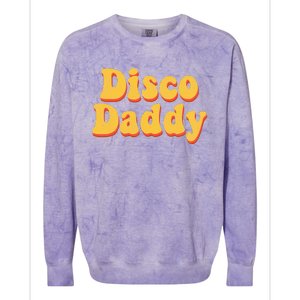 Funny Disco Daddy Halloween Costume Groovy 70s 80s Colorblast Crewneck Sweatshirt