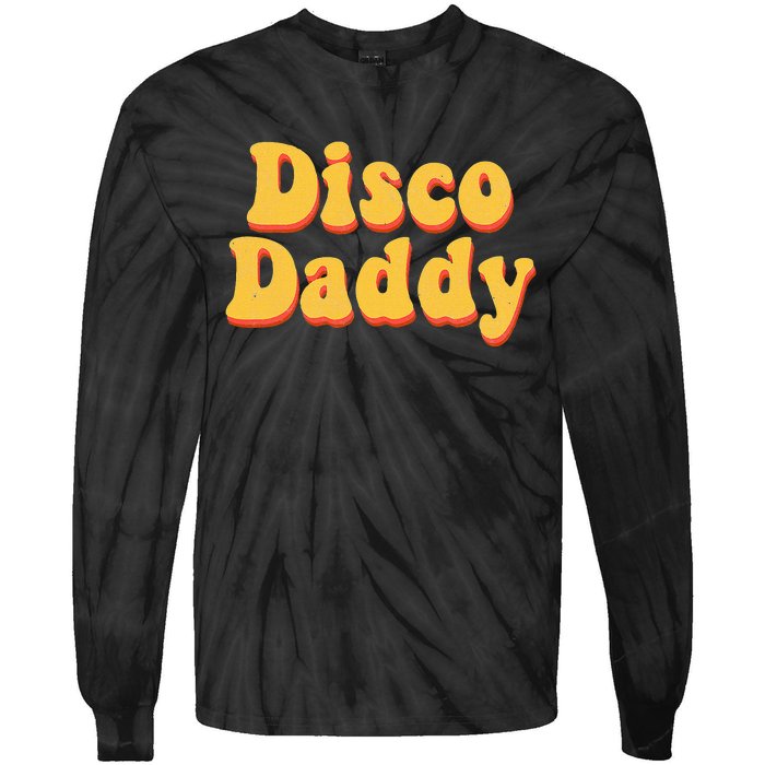 Funny Disco Daddy Halloween Costume Groovy 70s 80s Tie-Dye Long Sleeve Shirt