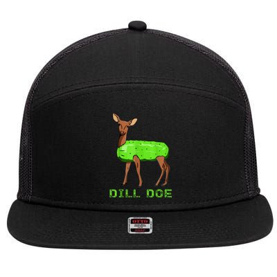 Funny Dill Doe Reindeer Pickles Naughty Dill Pickle Gift 7 Panel Mesh Trucker Snapback Hat