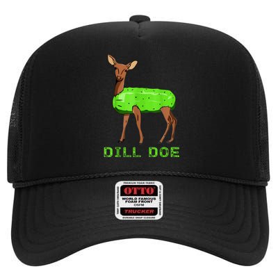 Funny Dill Doe Reindeer Pickles Naughty Dill Pickle Gift High Crown Mesh Back Trucker Hat