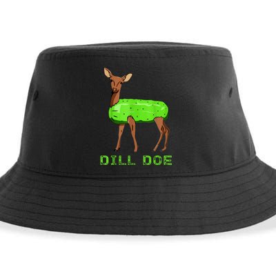 Funny Dill Doe Reindeer Pickles Naughty Dill Pickle Gift Sustainable Bucket Hat