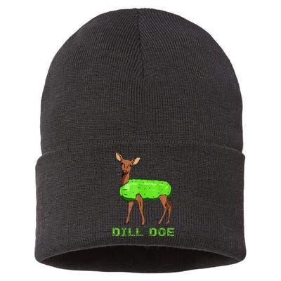 Funny Dill Doe Reindeer Pickles Naughty Dill Pickle Gift Sustainable Knit Beanie