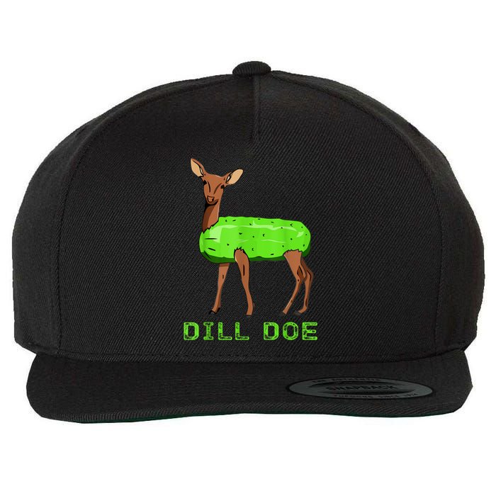 Funny Dill Doe Reindeer Pickles Naughty Dill Pickle Gift Wool Snapback Cap