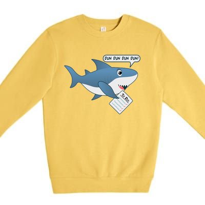 Funny Dun Dun To Do List Shark Premium Crewneck Sweatshirt