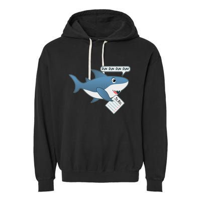 Funny Dun Dun To Do List Shark Garment-Dyed Fleece Hoodie