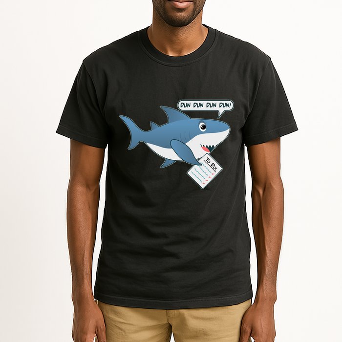 Funny Dun Dun To Do List Shark Tall T-Shirt
