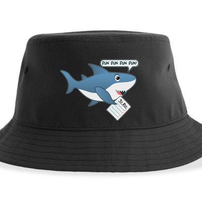 Funny Dun Dun To Do List Shark Sustainable Bucket Hat