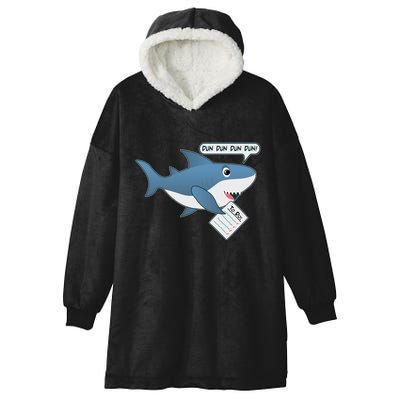 Funny Dun Dun To Do List Shark Hooded Wearable Blanket