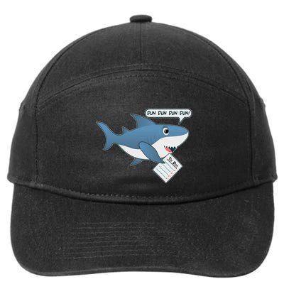 Funny Dun Dun To Do List Shark 7-Panel Snapback Hat
