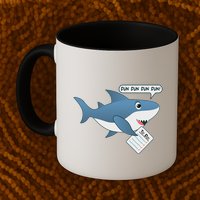 Funny Dun Dun To Do List Shark Mug