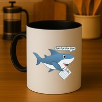 Funny Dun Dun To Do List Shark Mug