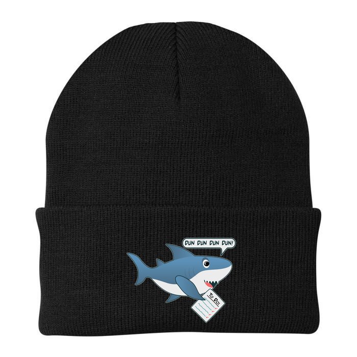 Funny Dun Dun To Do List Shark Beanie