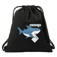 Funny Dun Dun To Do List Shark Drawstring Bag