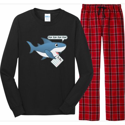 Funny Dun Dun To Do List Shark Long Sleeve Pajama Set