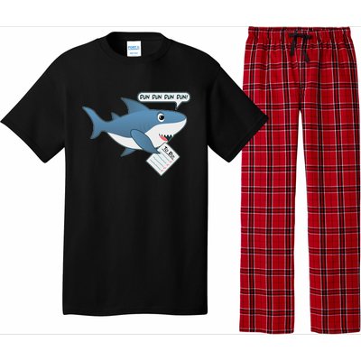 Funny Dun Dun To Do List Shark Pajama Set