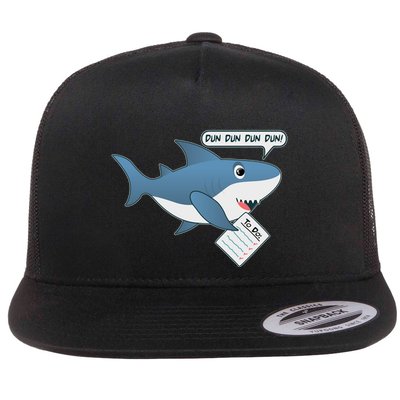 Funny Dun Dun To Do List Shark Flatbill Hat