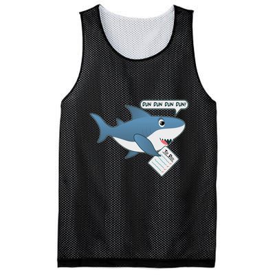 Funny Dun Dun To Do List Shark Mesh Reversible Basketball Jersey Tank