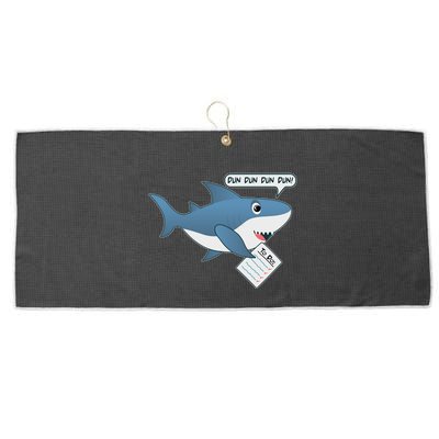 Funny Dun Dun To Do List Shark Large Microfiber Waffle Golf Towel