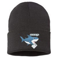 Funny Dun Dun To Do List Shark Sustainable Knit Beanie