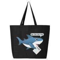 Funny Dun Dun To Do List Shark 25L Jumbo Tote