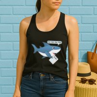 Funny Dun Dun To Do List Shark Womens Tank Top