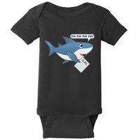 Funny Dun Dun To Do List Shark Baby Bodysuit