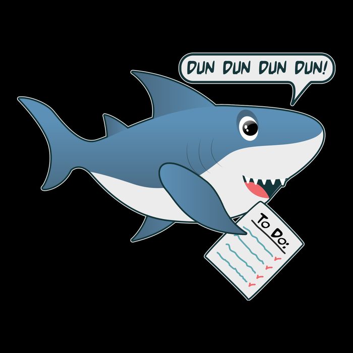 Funny Dun Dun To Do List Shark Baby Bodysuit