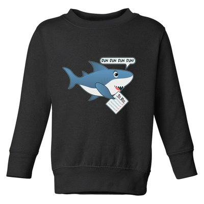 Funny Dun Dun To Do List Shark Toddler Sweatshirt