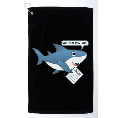 Funny Dun Dun To Do List Shark Golf Towel