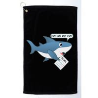 Funny Dun Dun To Do List Shark Golf Towel