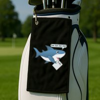 Funny Dun Dun To Do List Shark Golf Towel
