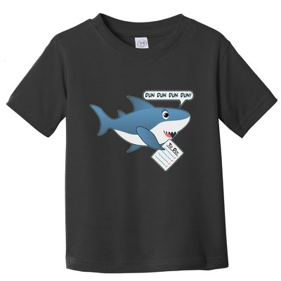 Funny Dun Dun To Do List Shark Toddler T-Shirt
