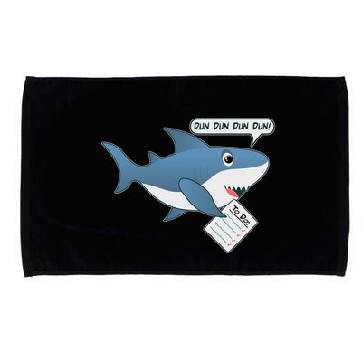 Funny Dun Dun To Do List Shark Microfiber Hand Towel