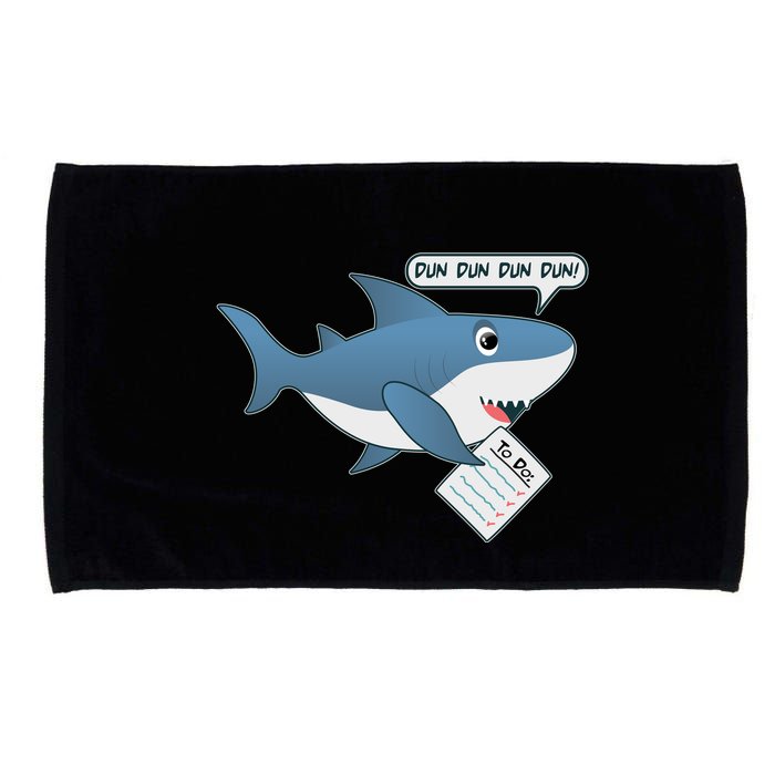 Funny Dun Dun To Do List Shark Microfiber Hand Towel
