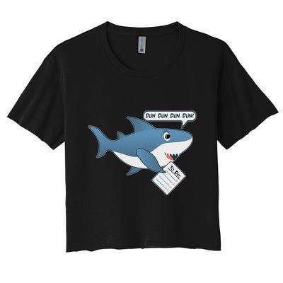 Funny Dun Dun To Do List Shark Crop Top