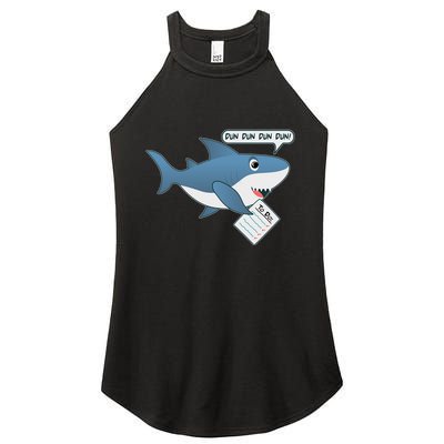 Funny Dun Dun To Do List Shark Women's Perfect Tri Rocker Tank