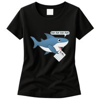 Funny Dun Dun To Do List Shark Womens T-Shirt