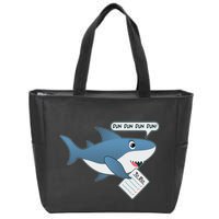 Funny Dun Dun To Do List Shark Zip Tote Bag