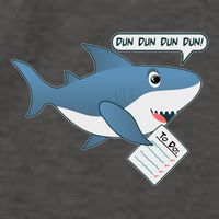 Funny Dun Dun To Do List Shark Vector Backpack