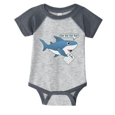 Funny Dun Dun To Do List Shark Infant Baby Jersey Bodysuit