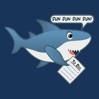 Funny Dun Dun To Do List Shark Infant Baby Jersey Bodysuit
