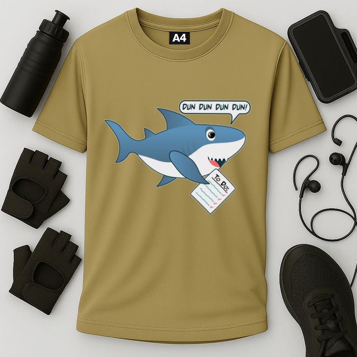 Funny Dun Dun To Do List Shark Performance Shirt