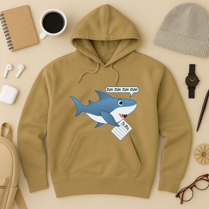 Funny Dun Dun To Do List Shark Hoodie