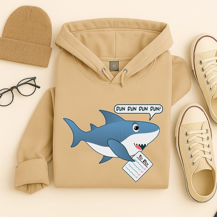 Funny Dun Dun To Do List Shark Hoodie