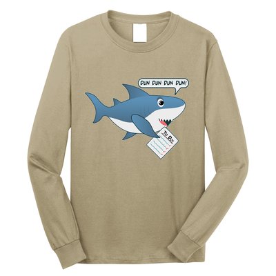 Funny Dun Dun To Do List Shark Long Sleeve Shirt