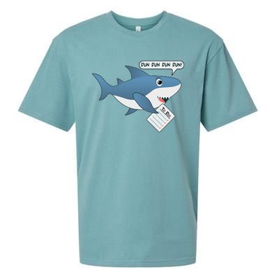 Funny Dun Dun To Do List Shark Sueded Cloud Jersey T-Shirt